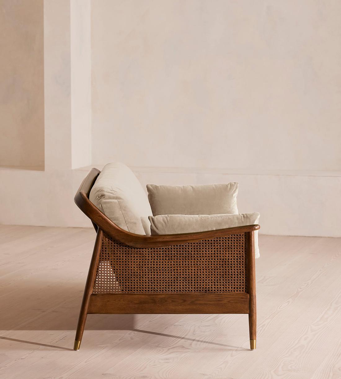 Atlanta Three Seater - Velvet - Oyster - UK - Images - Image 3