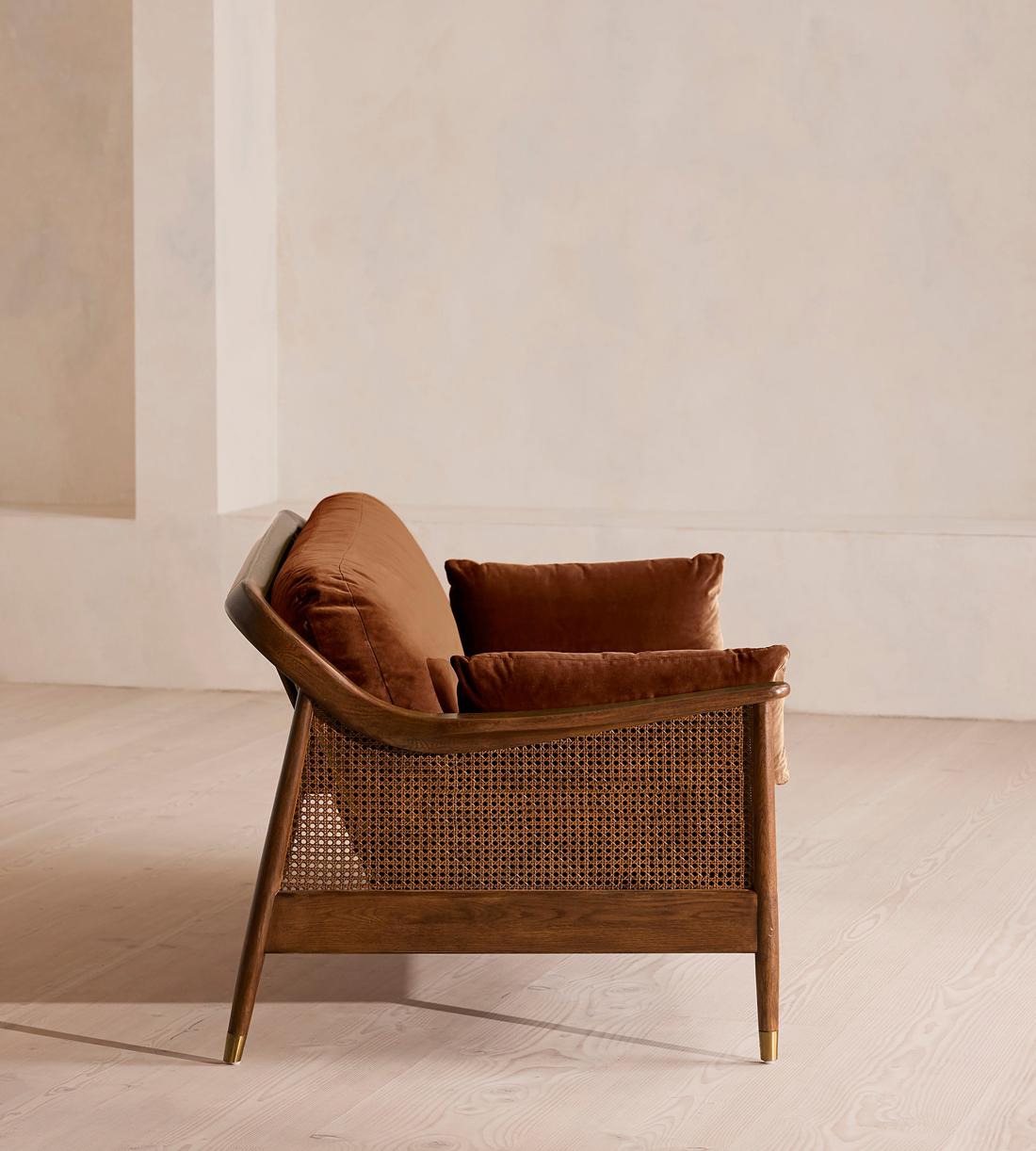 Atlanta Three Seater - Velvet - Cinnamon - UK - Images - Image 3