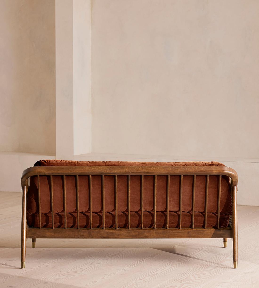 Atlanta Three Seater - Velvet - Cinnamon - UK - Images - Image 4