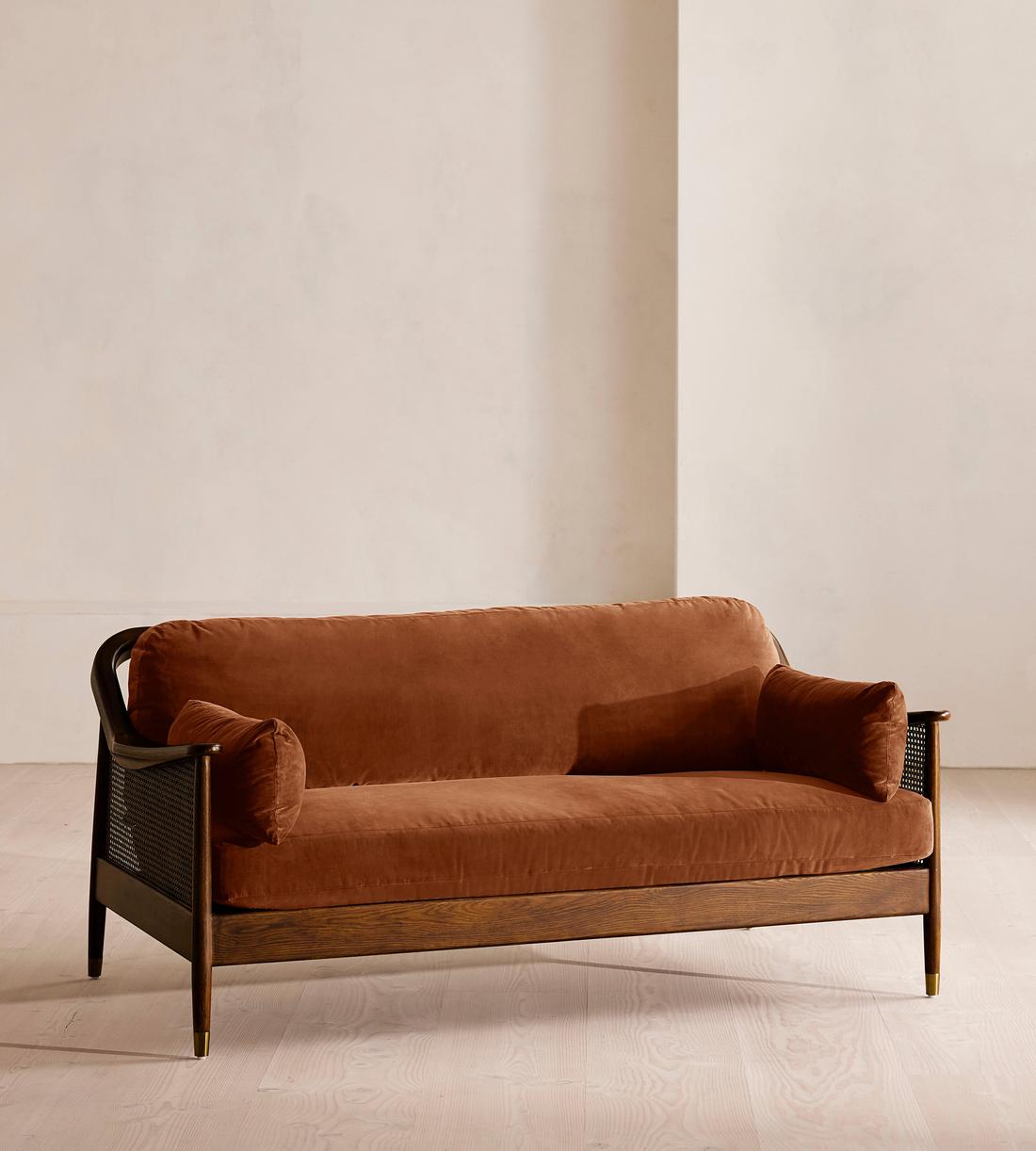 Atlanta Three Seater - Velvet - Cinnamon - US - Listing - Image 1
