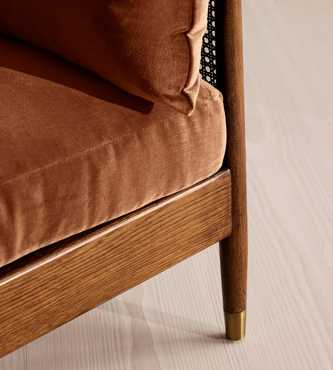 Atlanta Three Seater - Velvet - Cinnamon - US - Images - Image 5