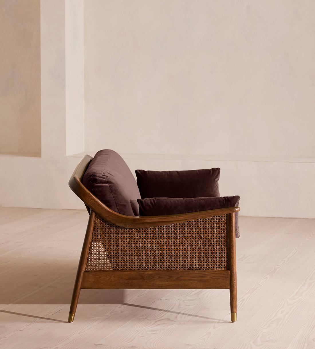 Atlanta Three Seater - Velvet - Aubergine - UK - Images - Image 3