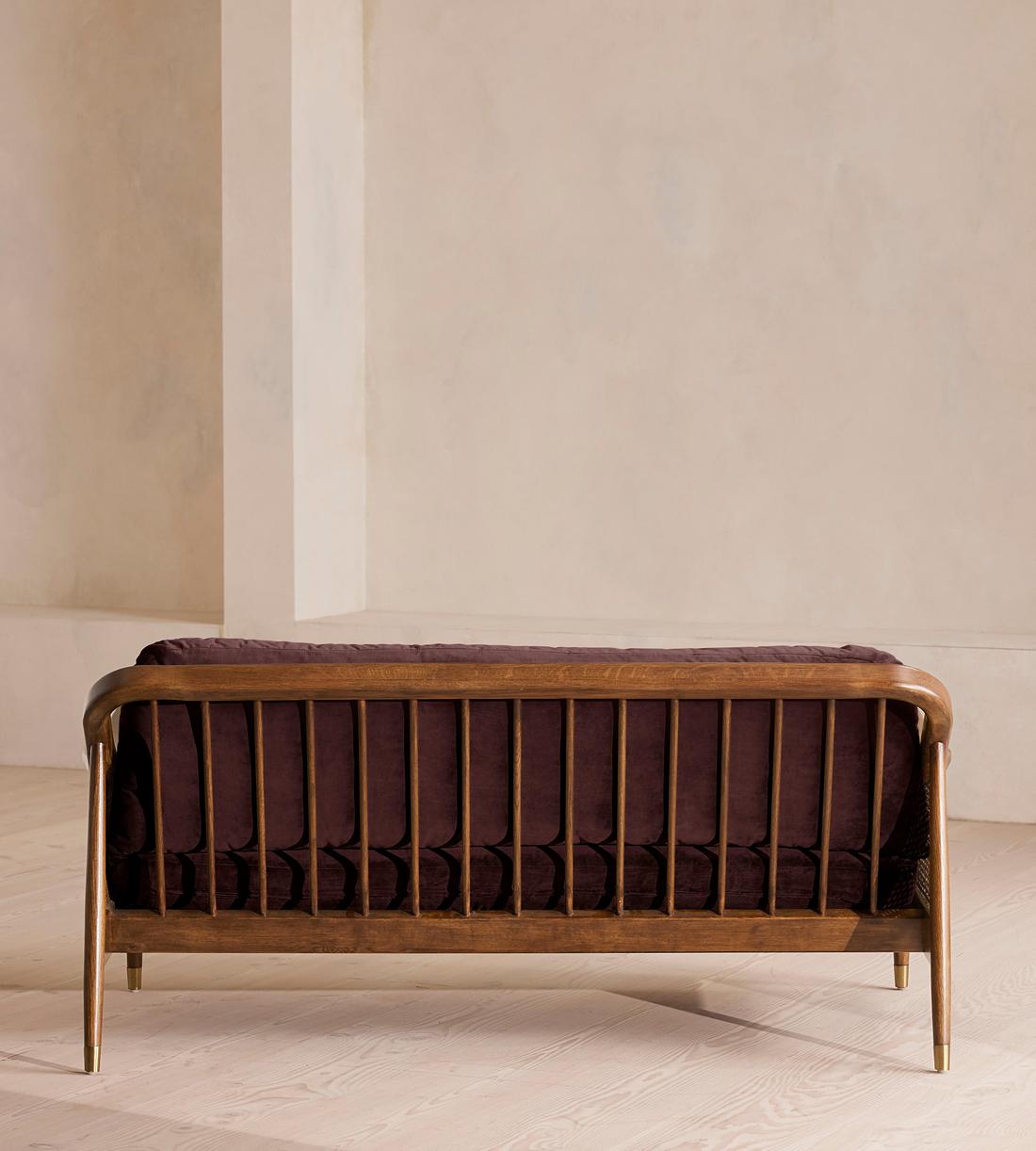 Atlanta Three Seater - Velvet - Aubergine - UK - Images - Image 4