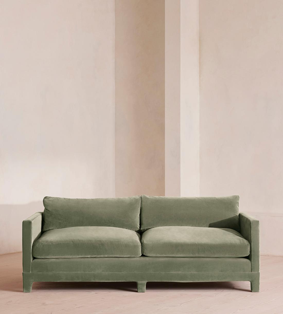 Ashford Three Seater Sofa - Velvet - Seafoam - UK - Listing - Image 1