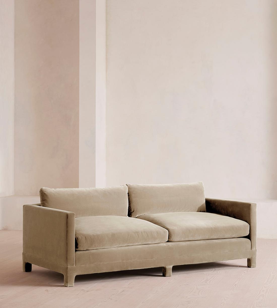 Ashford Three Seater Sofa - Velvet - Oyster - UK - Listing - Image 2