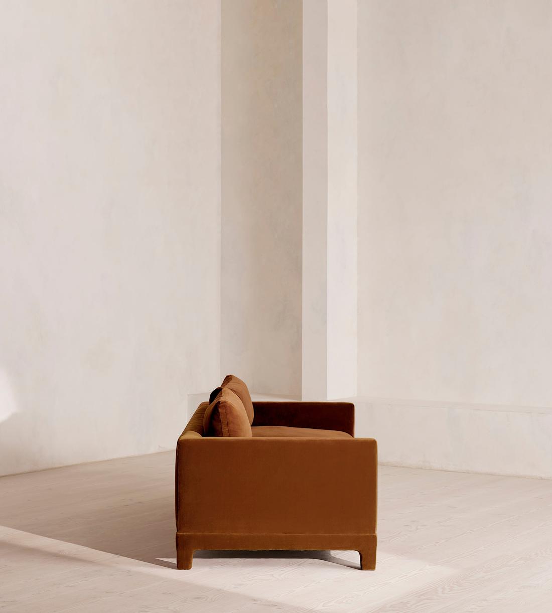 Ashford Three Seater Sofa - Velvet - Cinnamon - UK - Images - Image 3