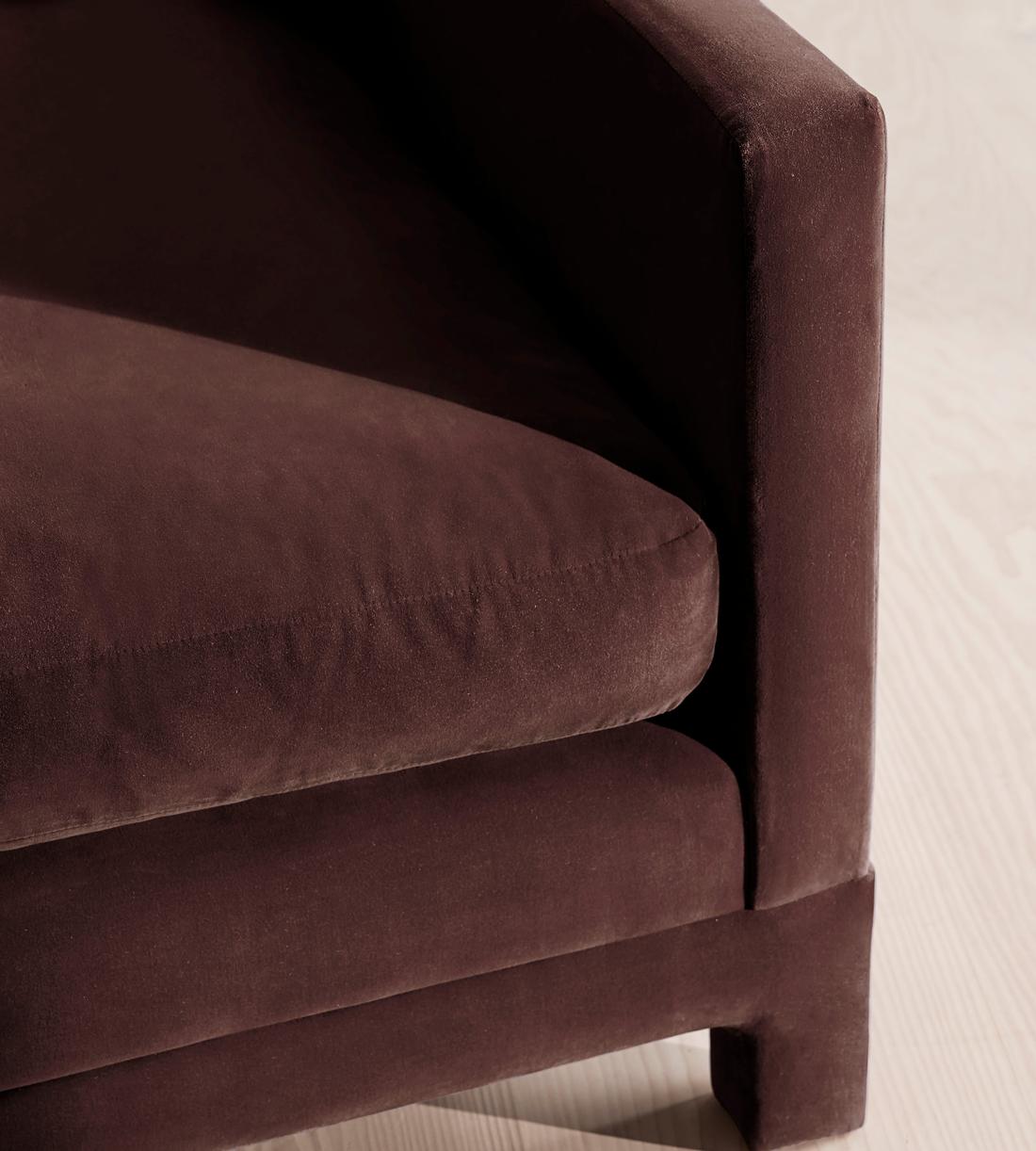 Ashford Three Seater Sofa - Velvet - Aubergine - UK - Images - Image 6