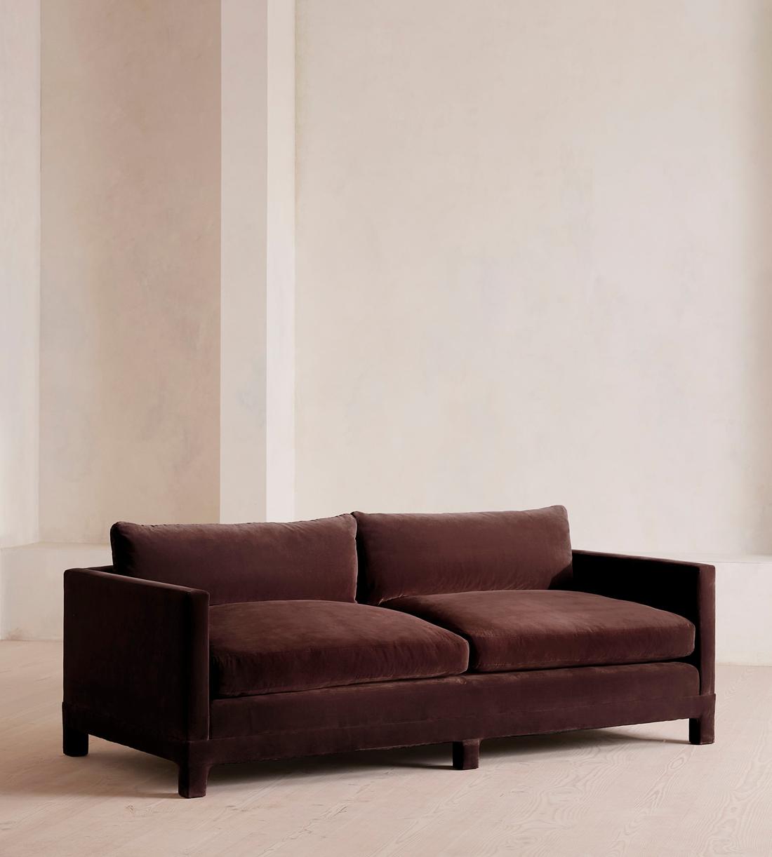 Ashford Three Seater Sofa - Velvet - Aubergine - US - Listing - Image 2