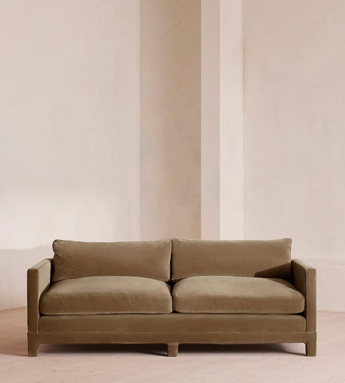 Ashford Three Seater Sofa - Velvet - Truffle - UK - Listing - Image 1