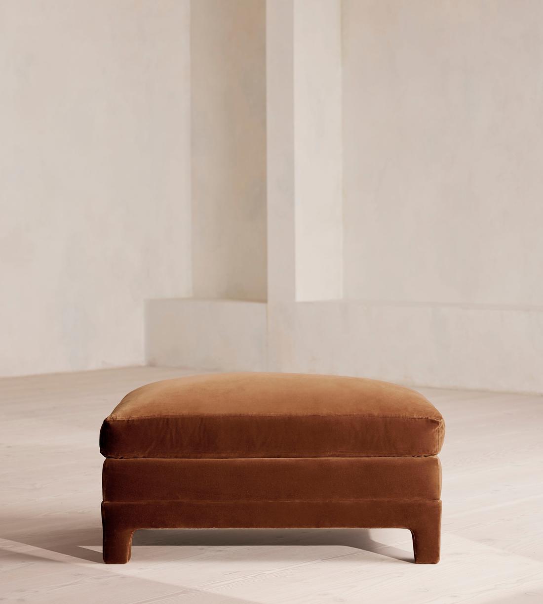 Ashford Ottoman - Velvet - Cinnamon - UK - Listing - Image 2