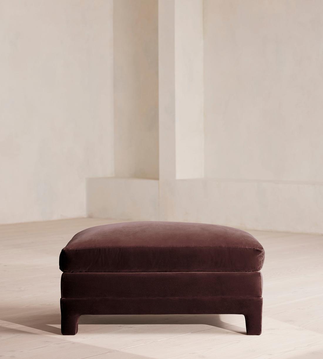 Ashford Ottoman - Velvet - Aubergine - UK - Listing - Image 2