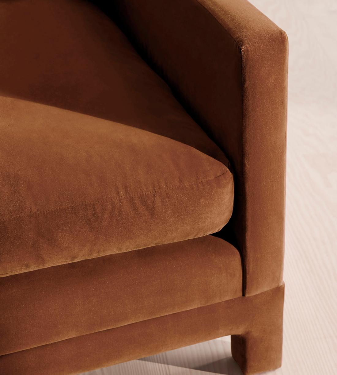 Ashford Loveseat Sofa - Velvet - Cinnamon - UK - Images - Image 5