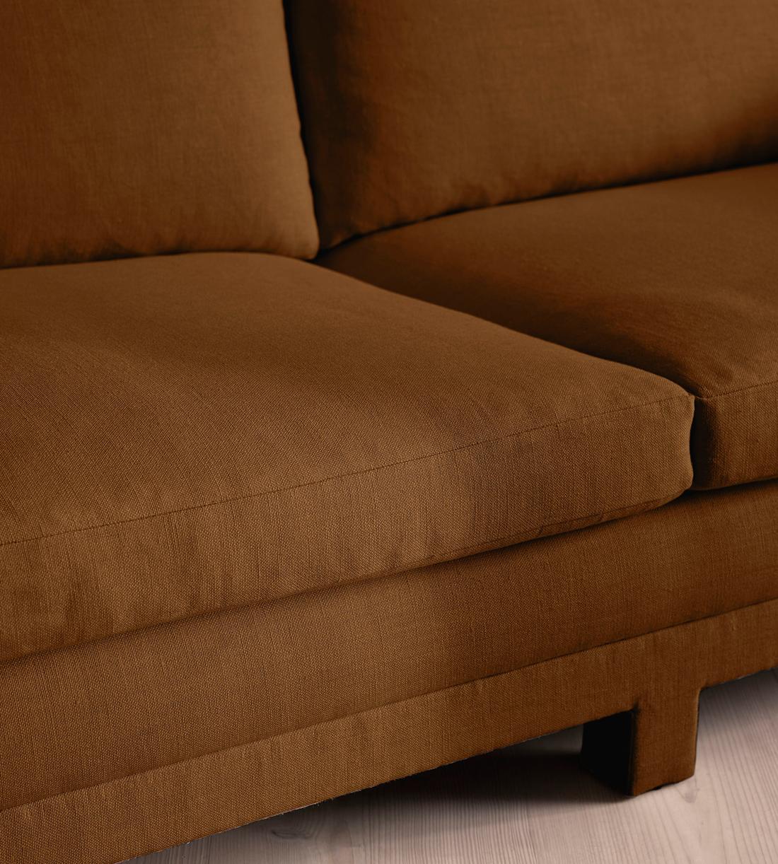 Ashford Three Seater Sofa - Linen - Terracotta - UK - Images - Image 6