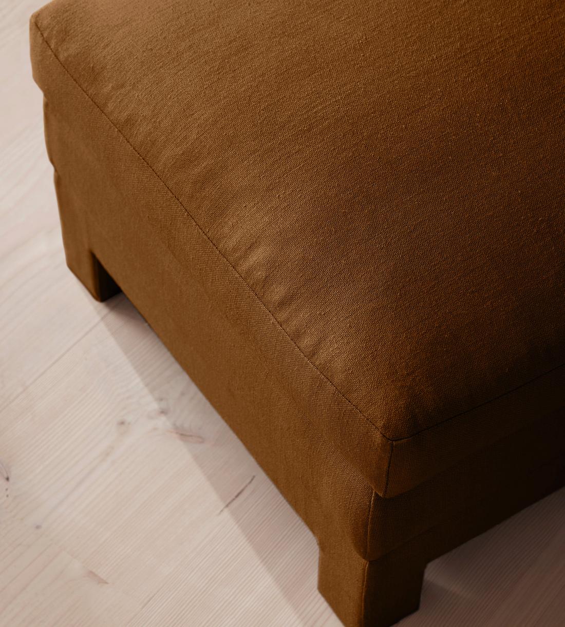 Ashford Ottoman - Linen - Terracotta - UK - Images - Image 3