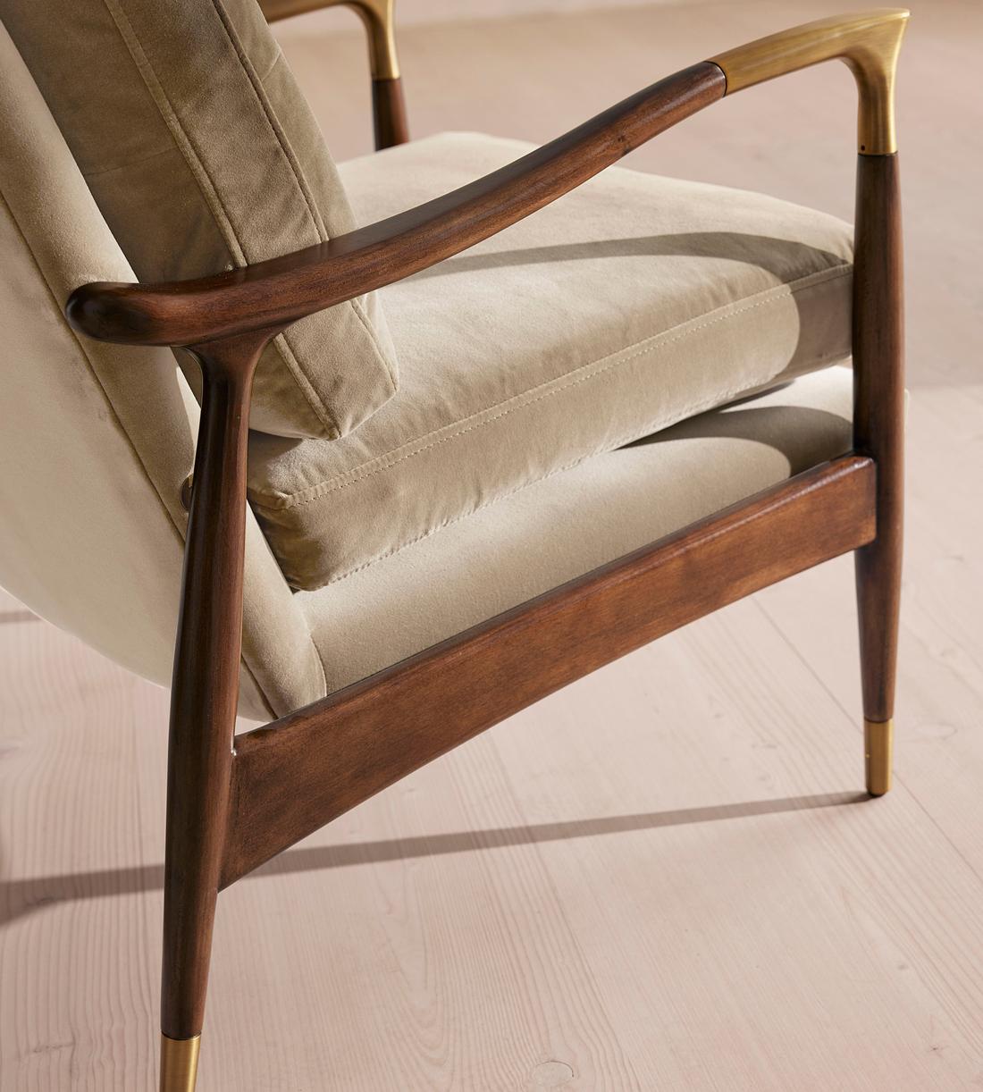 Theodore Armchair - Velvet - Oyster - US - Images - Image 5