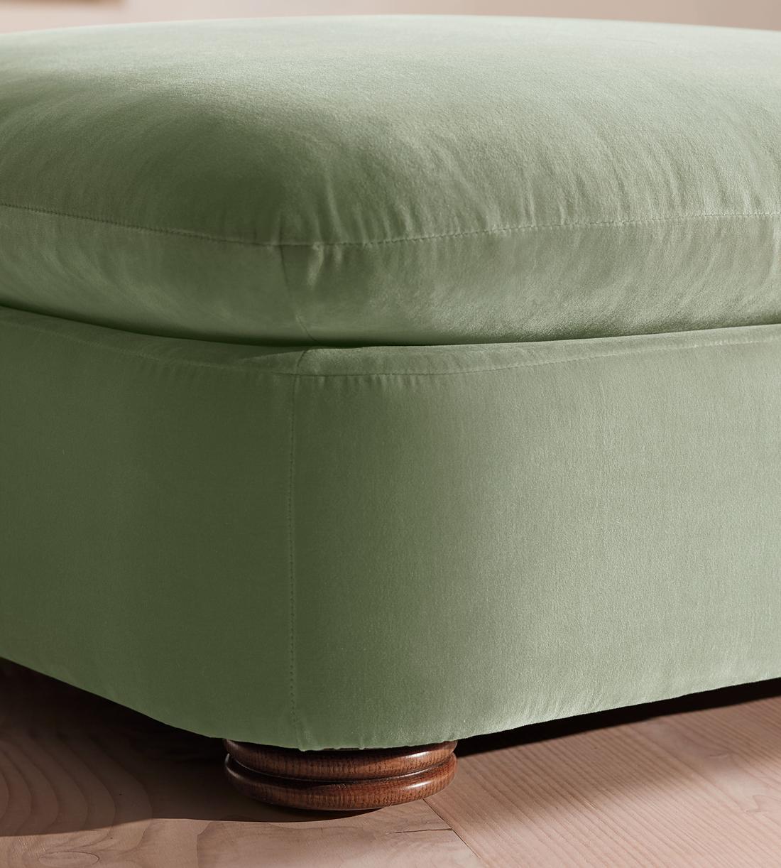 Rava Ottoman - Velvet - Seafoam - US - Images - Image 5