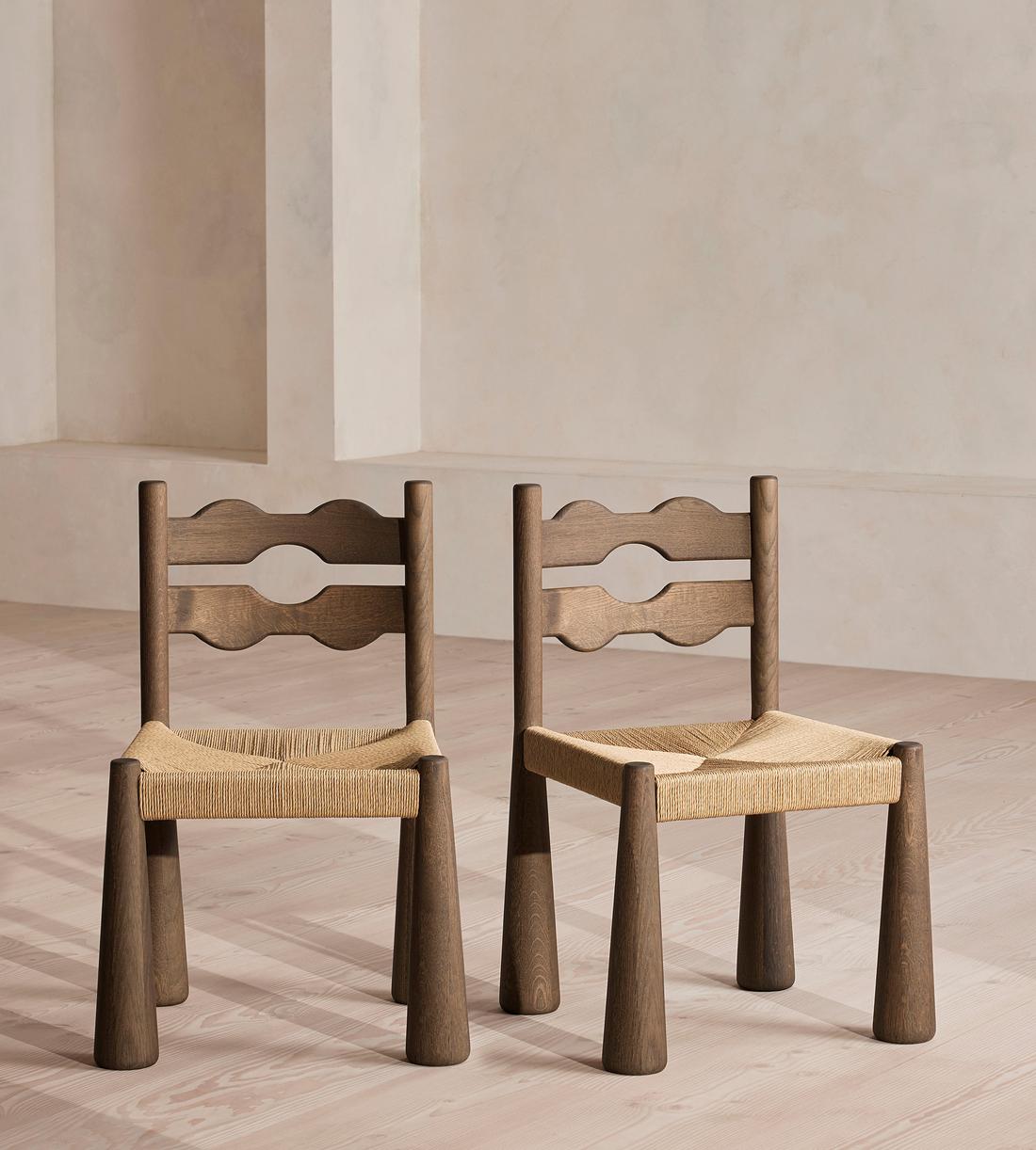 Pair of Manuel Dining Chairs - Dark Oak - UK - Listing - Image 4