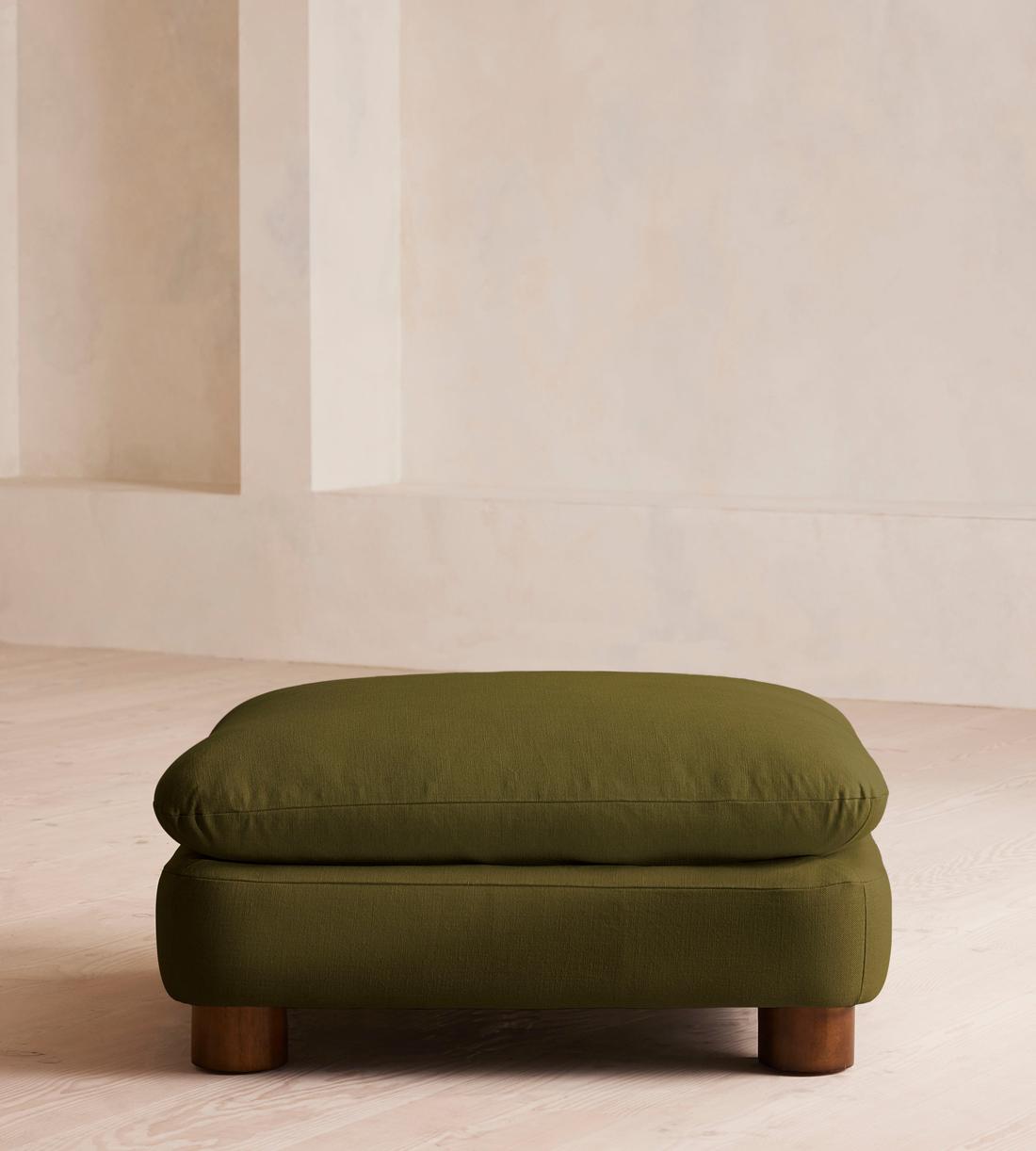Vivienne Ottoman - Linen - Olive - Listing - Image 2