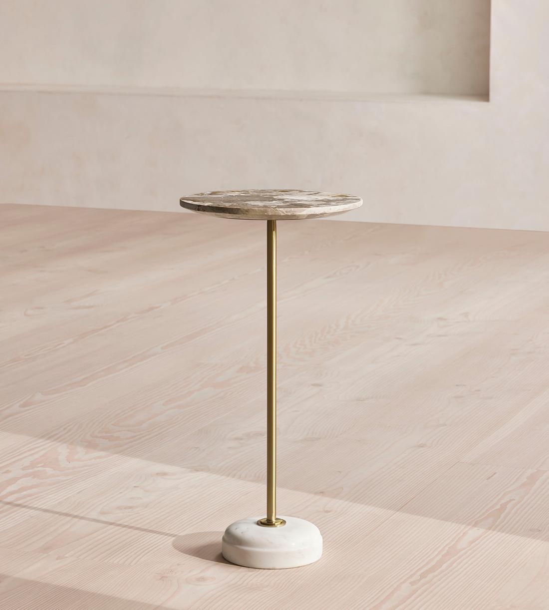 Fleet Side Table - Small - Kapri Marble - Listing - Image 1