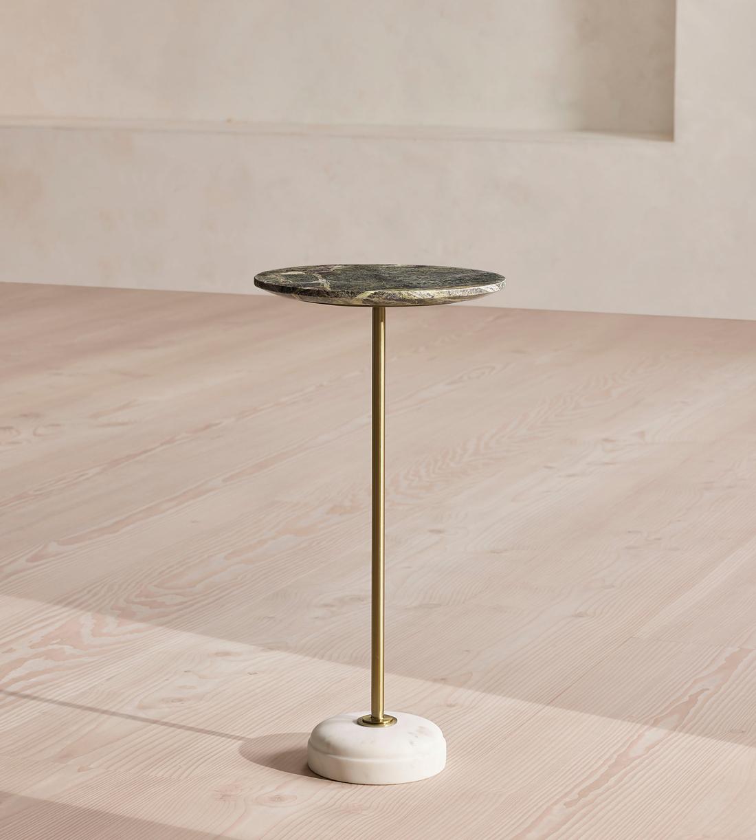 Fleet Side Table - Small - Verde Bosque Marble - Listing - Image 1