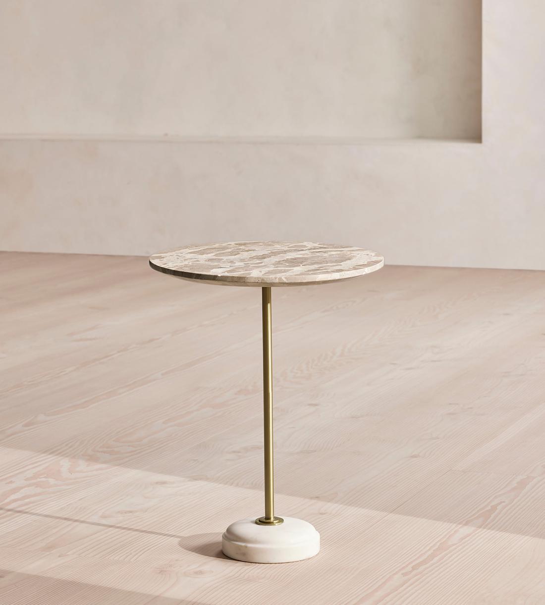 Fleet Side Table - Medium - Kapri Marble - Listing - Image 1