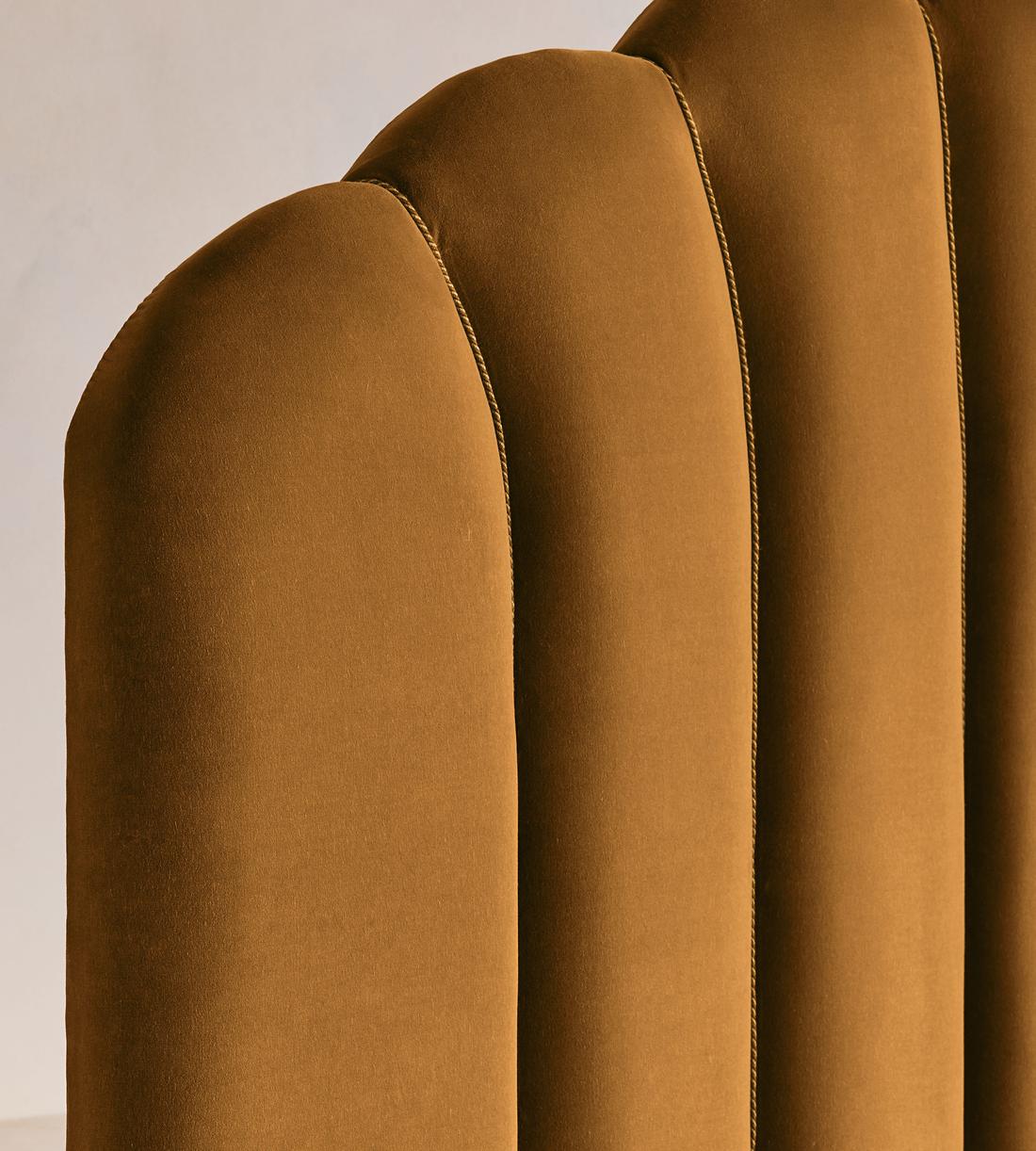 Manette Bed - with Twisted Cord - Full - Velvet - Mustard - US - Images - Image 4
