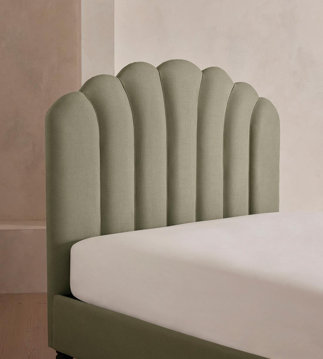 Manette Bed - with Twisted Cord - Double - Linen - Sage - Images - Image 3