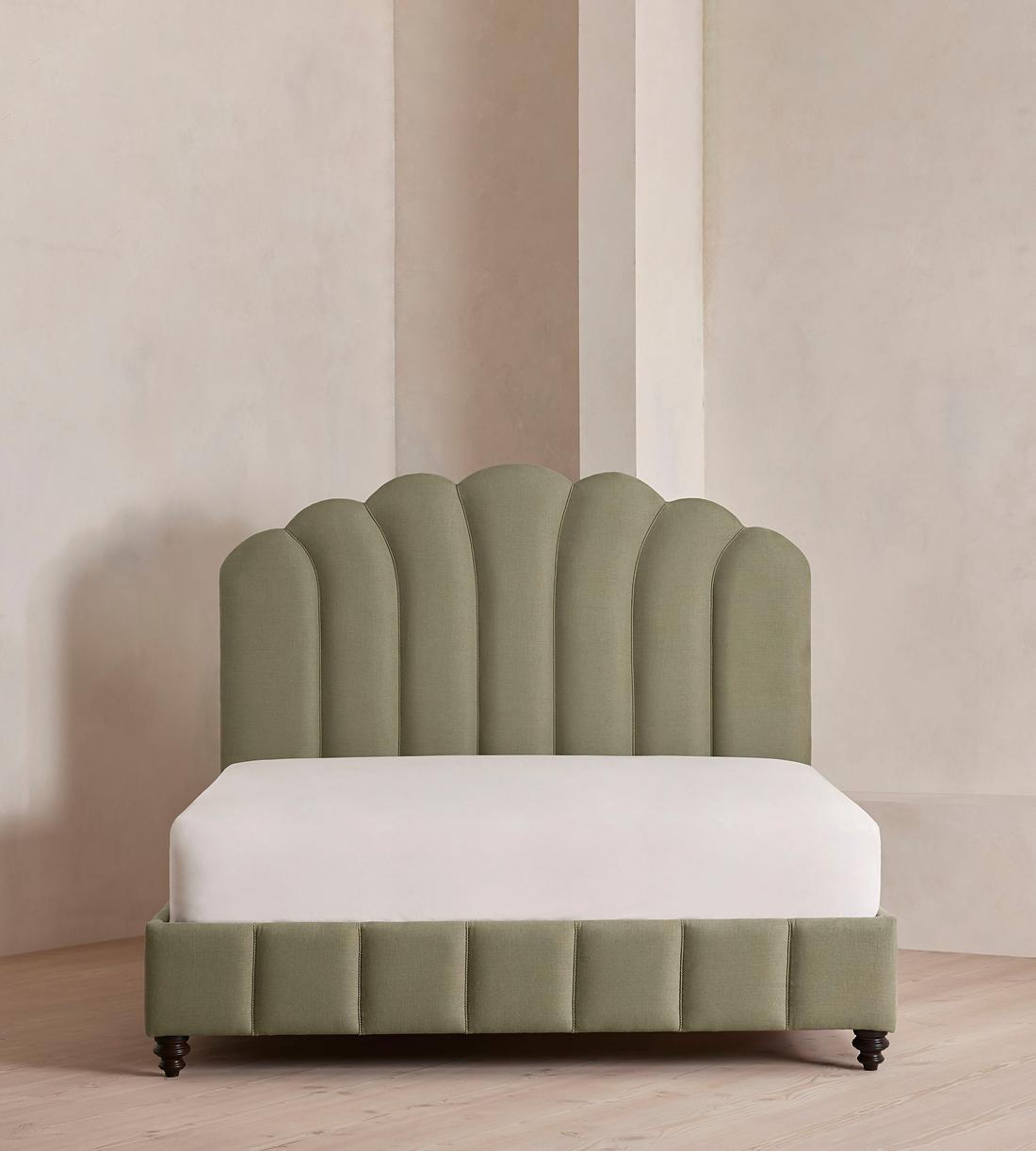 Manette Bed - with Twisted Cord - Full - Linen - Sage - US - Listing - Image 2