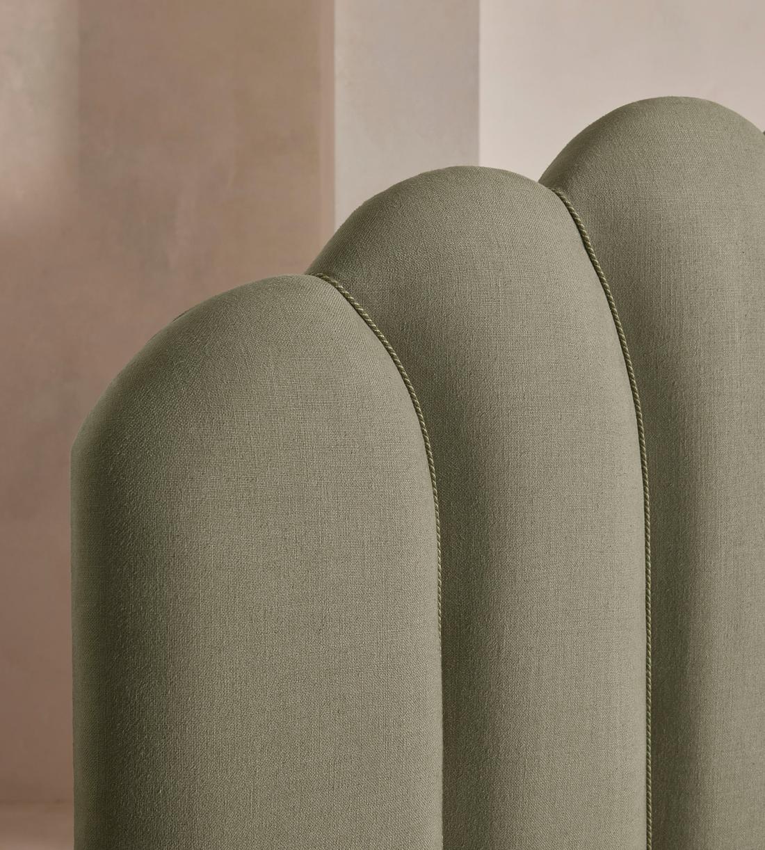 Manette Bed - with Twisted Cord - Full - Linen - Sage - US - Images - Image 4
