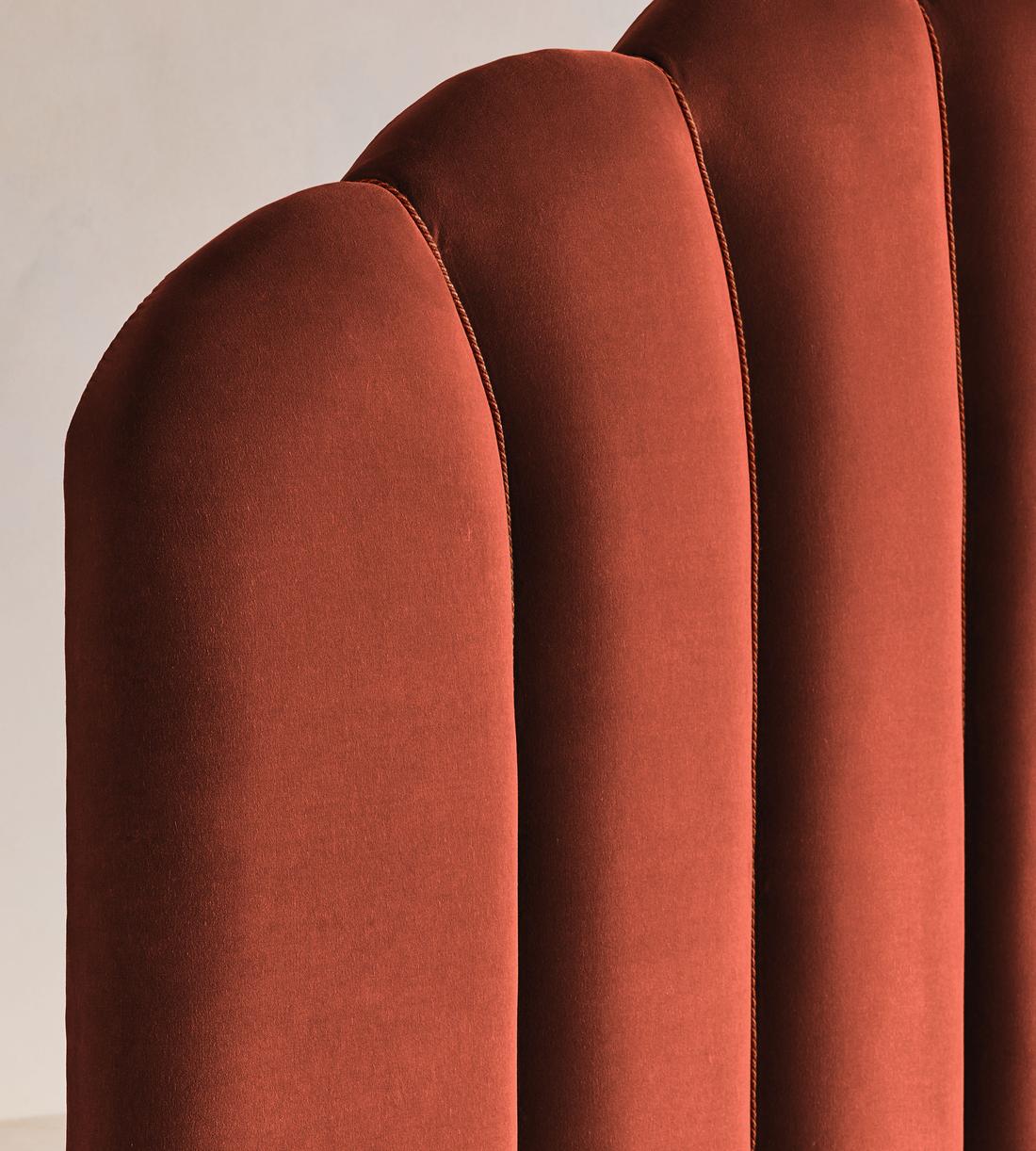 Manette Bed - with Twisted Cord - Full - Velvet - Rust - US - Images - Image 4