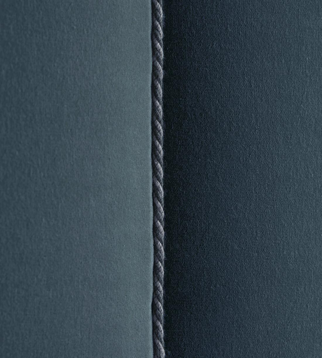 Manette Bed - with Twisted Cord - Double - Velvet - Grey Blue - Images - Image 5
