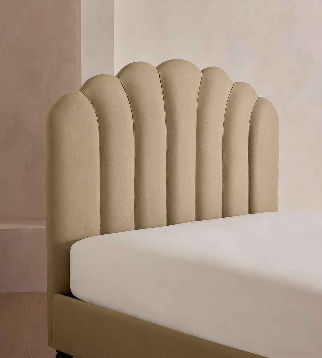 Manette Bed - with Twisted Cord - Double - Linen - Wheat - Images - Image 3