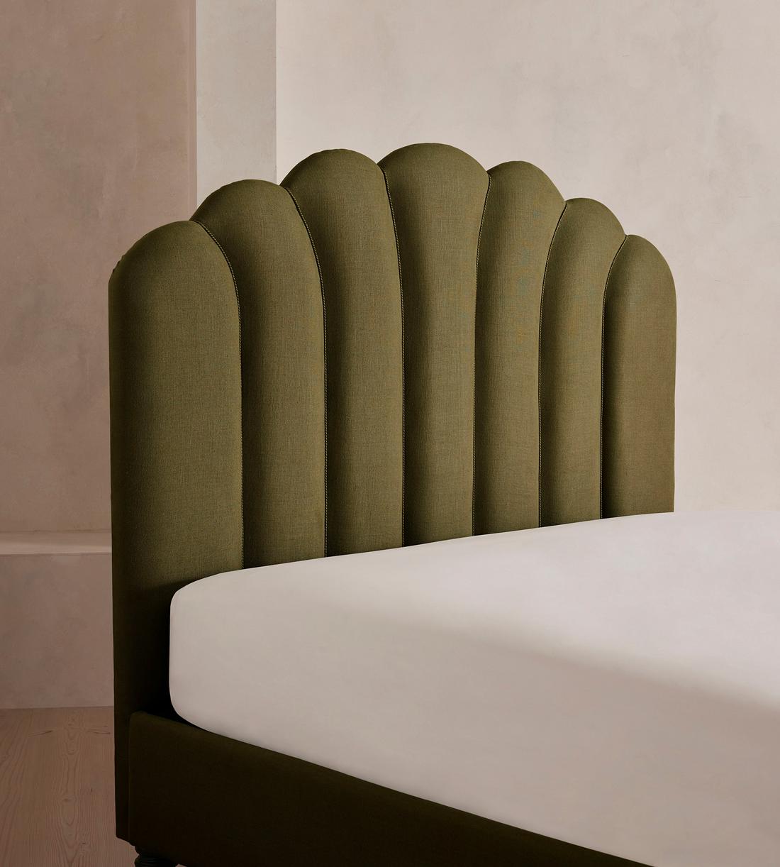 Manette Bed - with Twisted Cord - Full - Linen - Olive - US - Images - Image 3