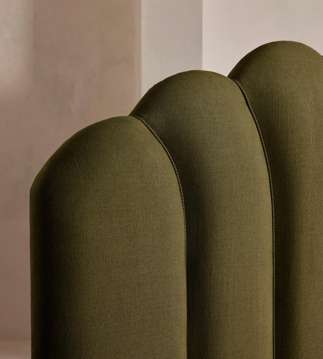 Manette Bed - with Twisted Cord - Full - Linen - Olive - US - Images - Image 4