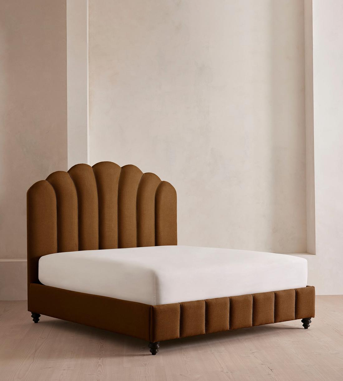 Manette Bed - with Twisted Cord - Full - Linen - Terracotta - US - Listing - Image 1