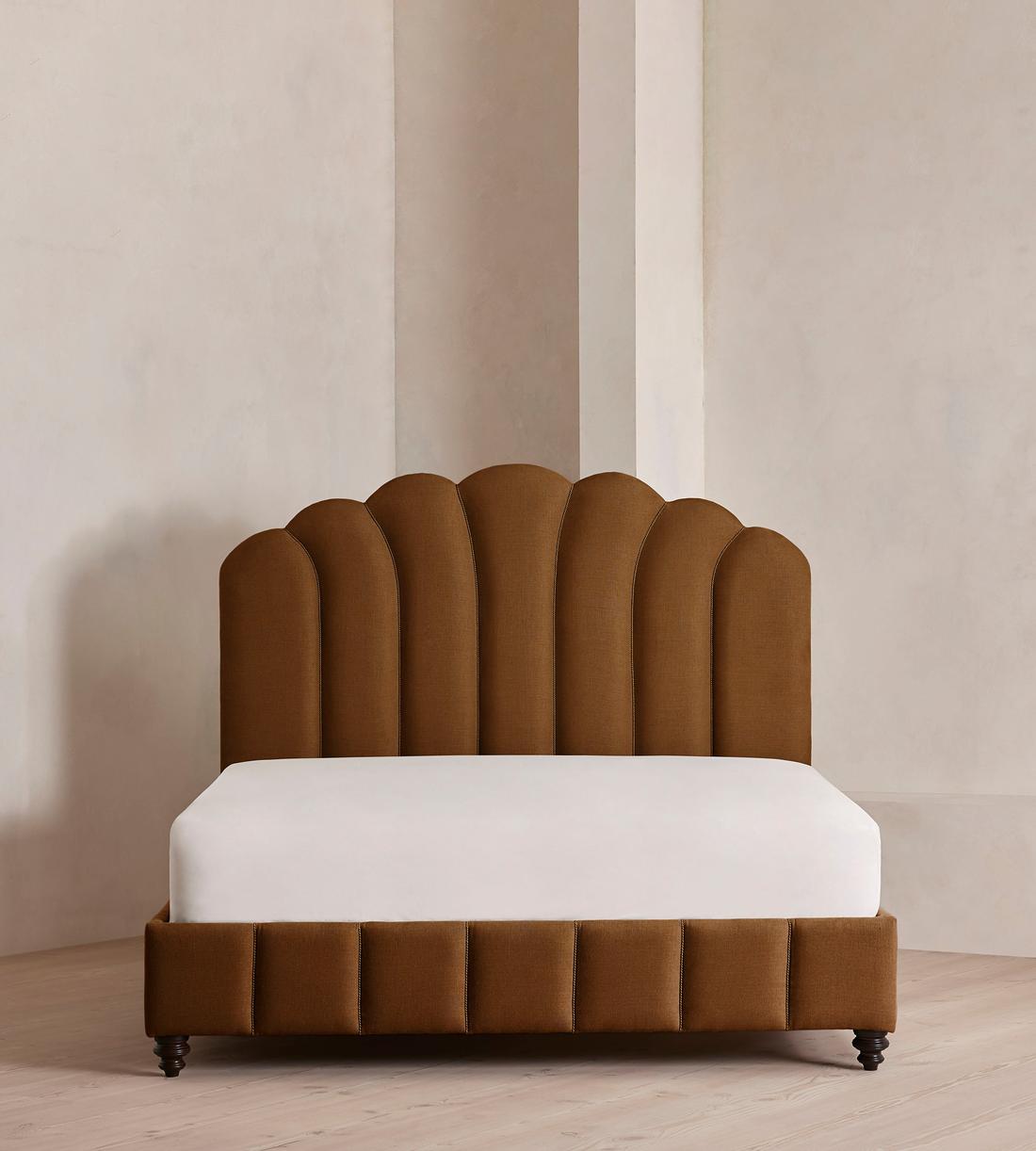 Manette Bed - with Twisted Cord - Full - Linen - Terracotta - US - Listing - Image 2