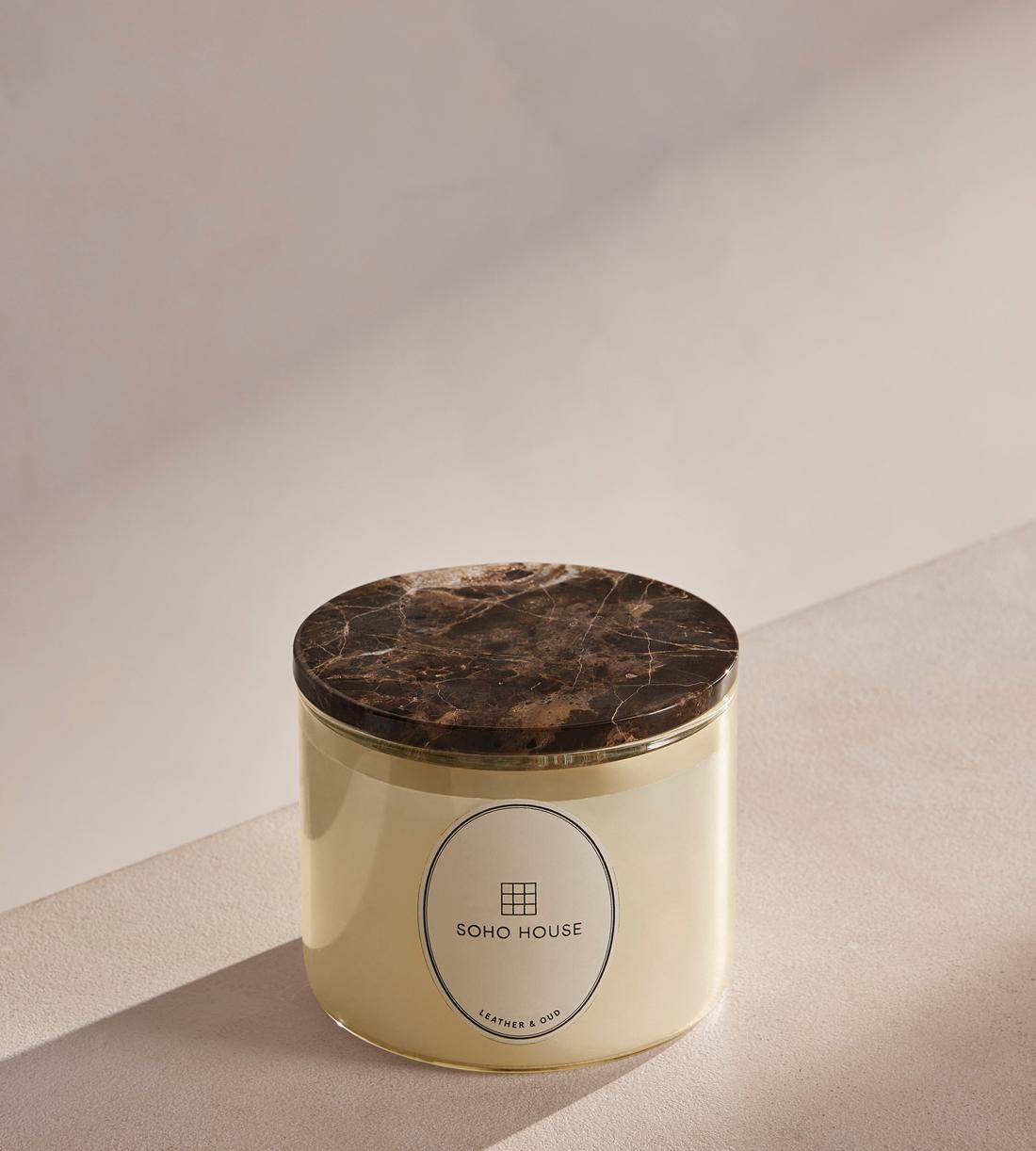 Leather & Oud Candle - Dark Emperador Marble - Refill - 660g - Member Exclusive - Listing - Image 2