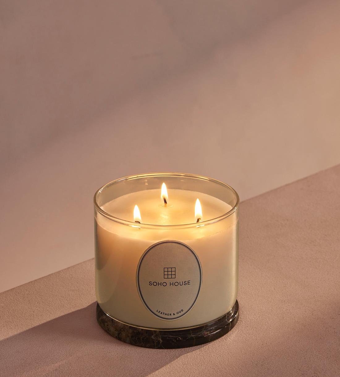 Leather & Oud Candle - Dark Emperador Marble - Refill - 660g - Member Exclusive - Listing - Image 1
