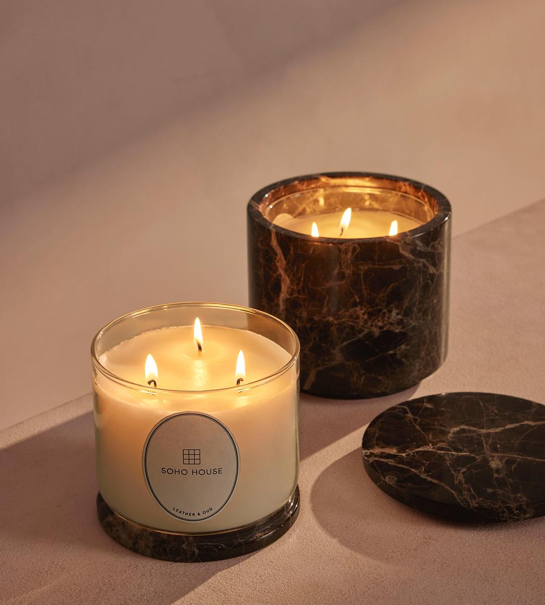 Leather & Oud Candle - Dark Emperador Marble - Refill - 660g - Member Exclusive - Images - Image 4