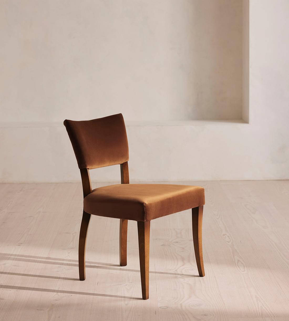Pair of Molina Dining Chairs - Velvet - Cinnamon - UK - Listing - Image 1