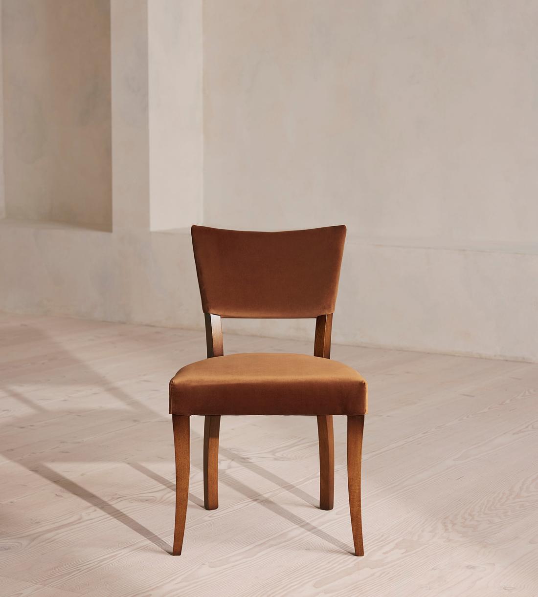 Pair of Molina Dining Chairs - Velvet - Cinnamon - UK - Listing - Image 2