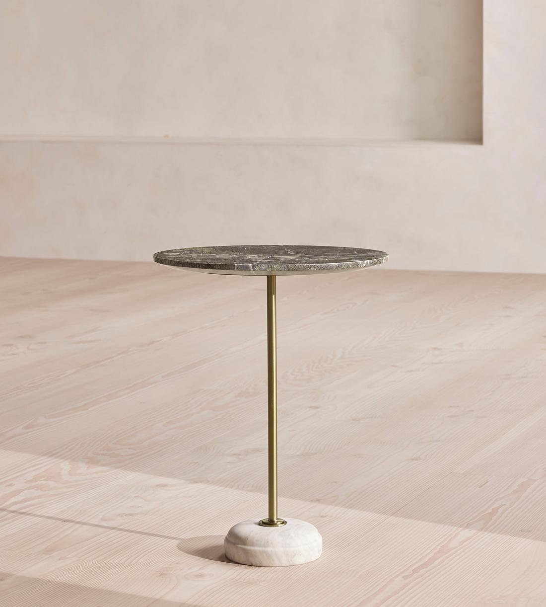 Fleet Side Table - Medium - Verde Bosque Marble - Listing - Image 1