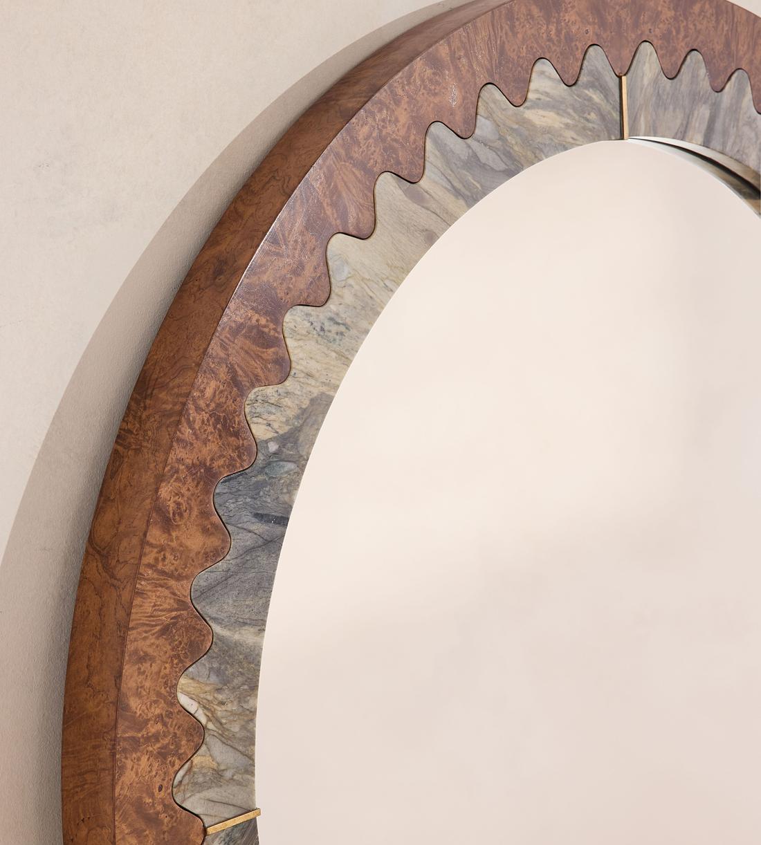 Fiore Wall Mirror - Brazilian Quartzite & Ash Burl - Listing - Image 2