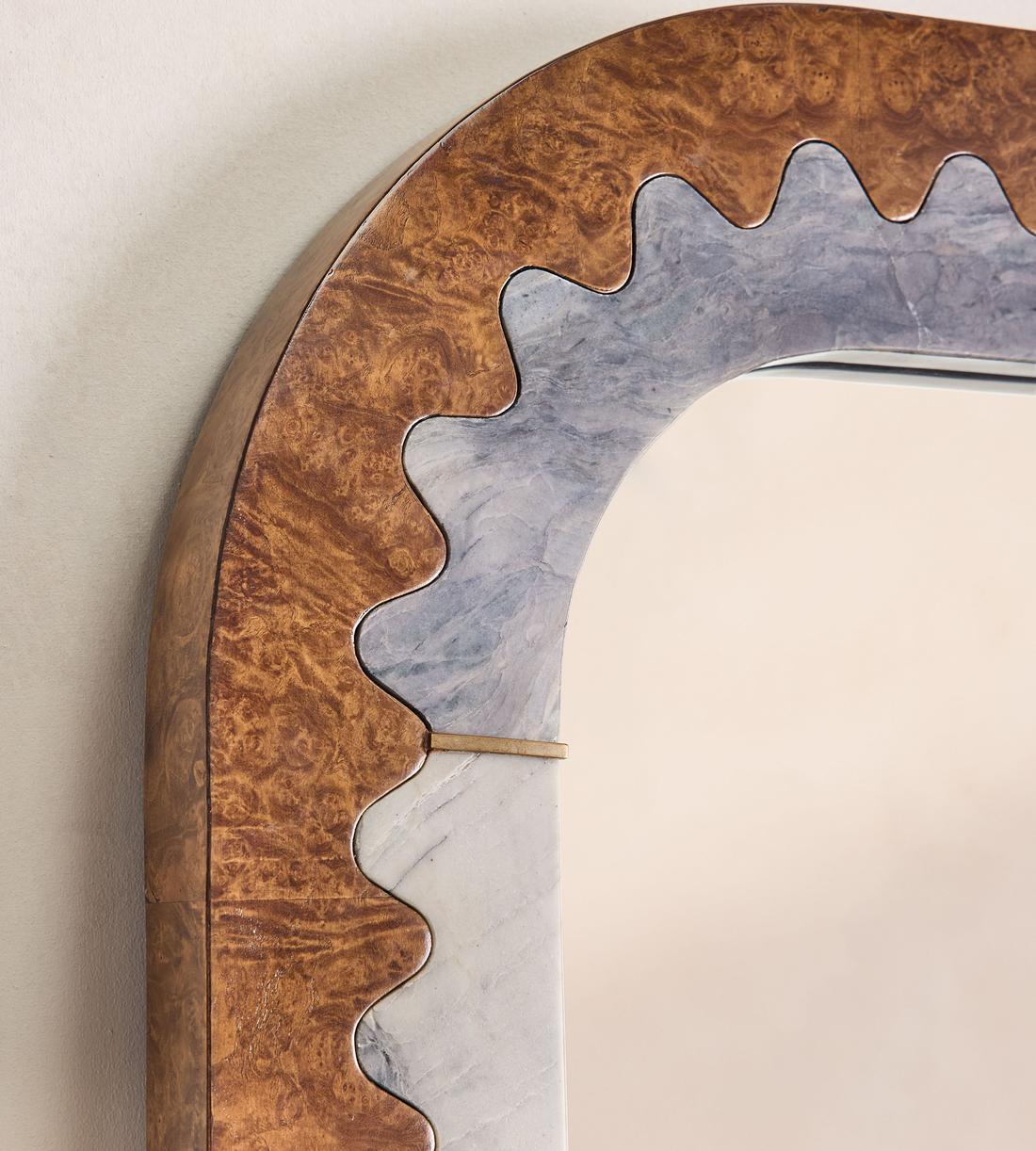 Fiore Floor Mirror - Brazilian Quartzite & Ash Burl - Listing - Image 3