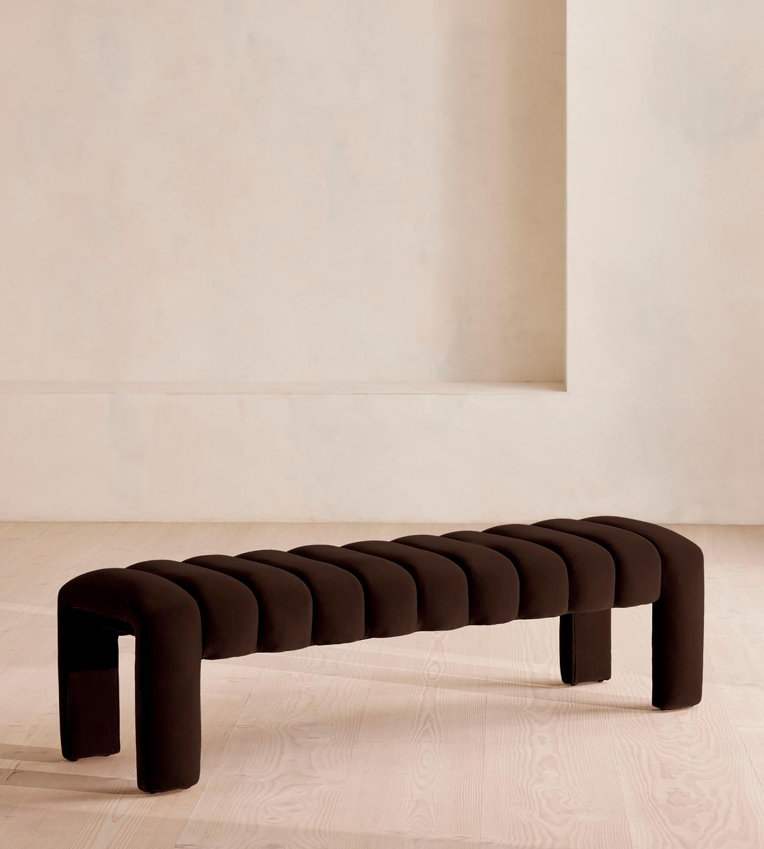Willis Bench - Chocolate Velvet - US - Listing - Image 2