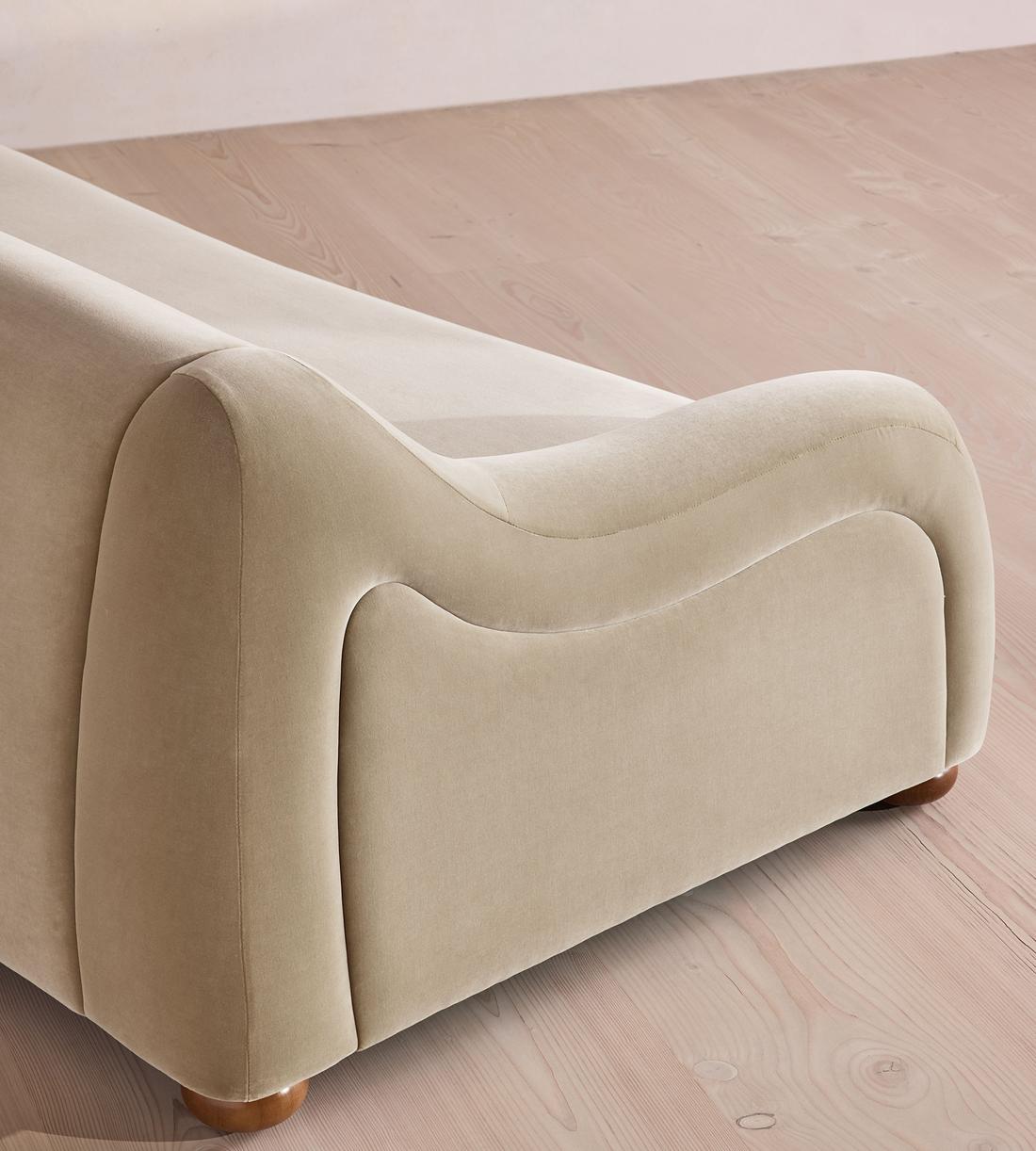 Liana Three Seater Sofa - Velvet - Oyster - UK - Images - Image 6