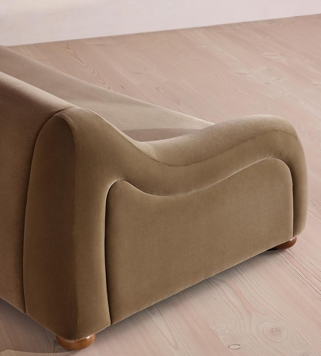 Liana Three Seater Sofa - Velvet - Truffle - UK - Images - Image 6