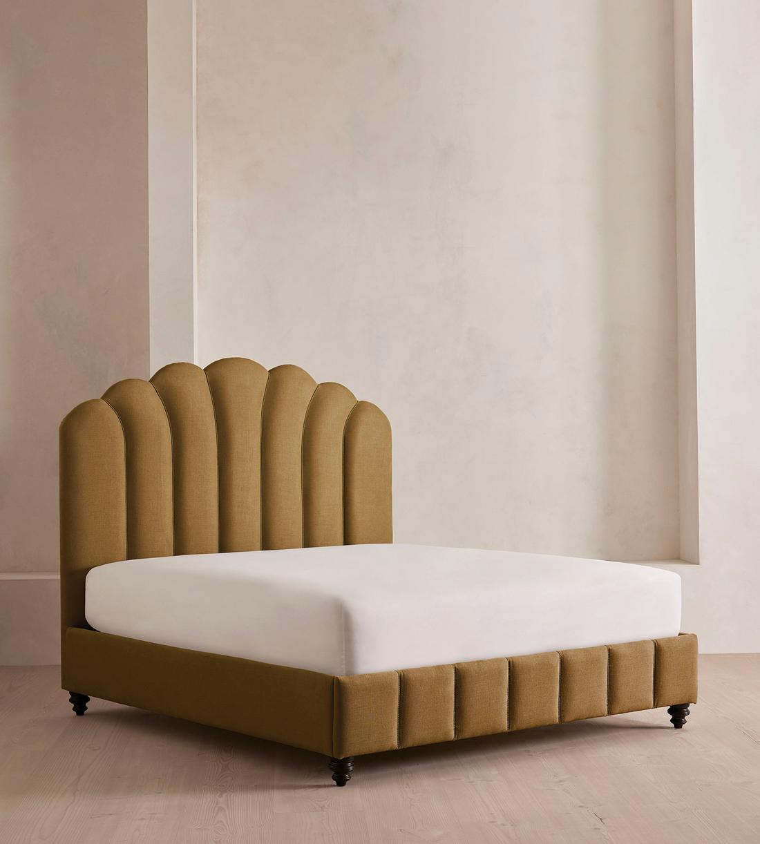 Manette Bed - Twisted Cord - Double - Linen - Ochre - UK - Listing - Image 3