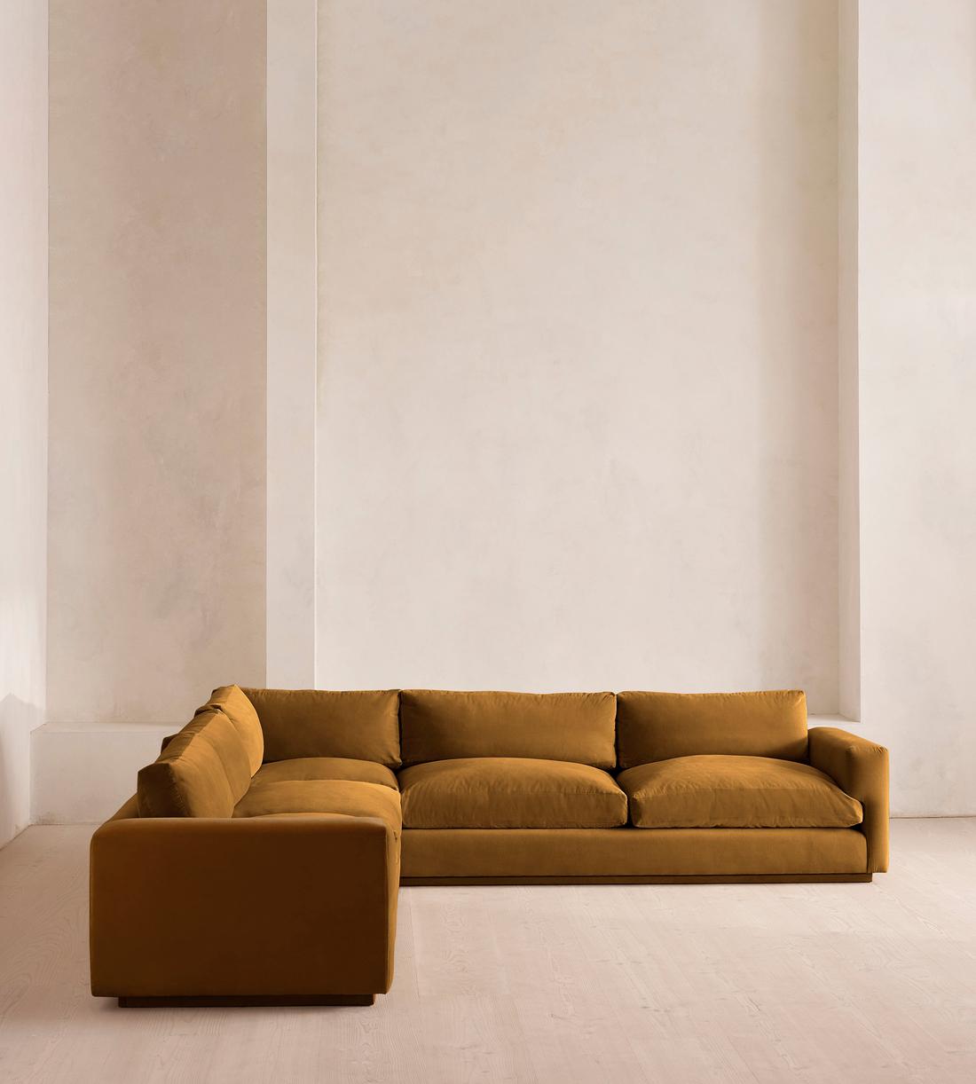 Mossley Corner Sofa - Velvet - Mustard - Listing - Image 2