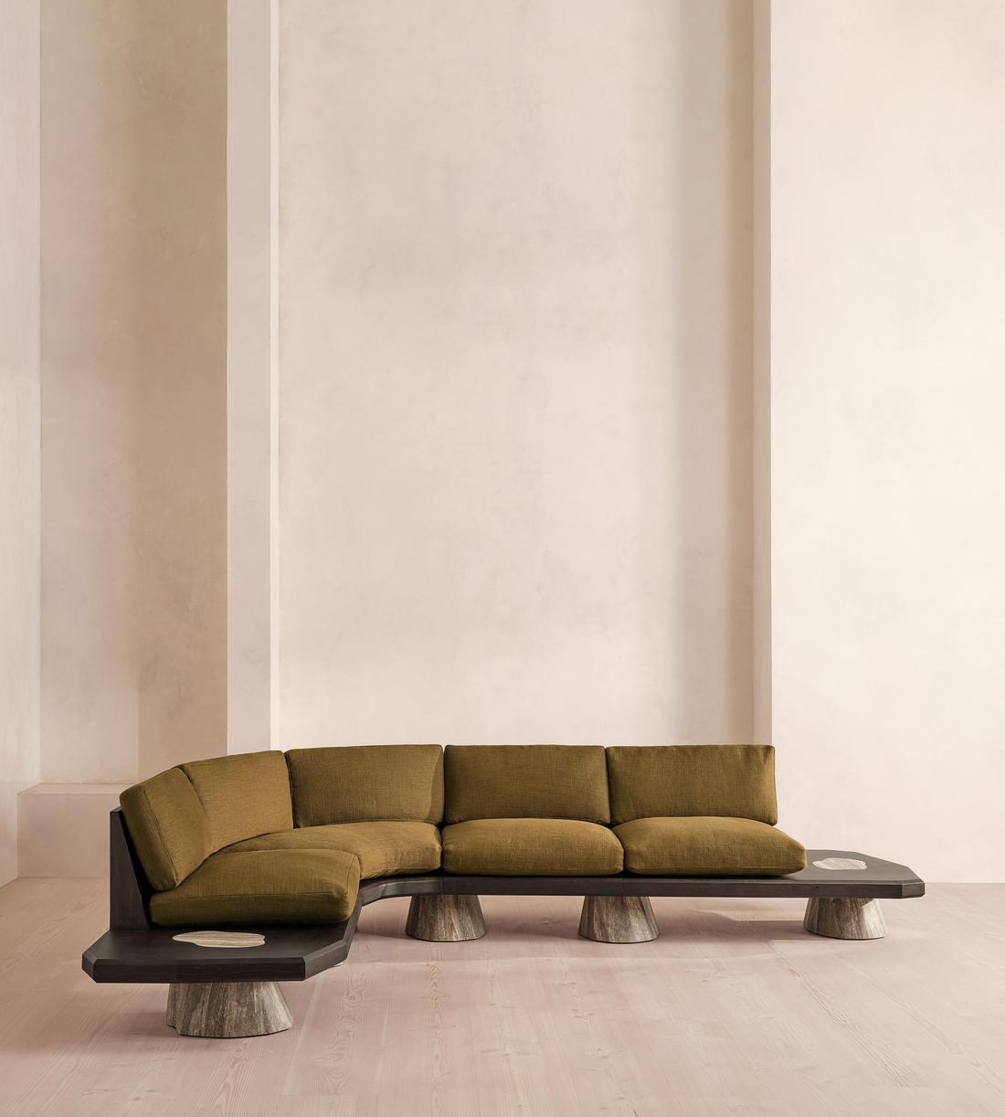 Torno Sectional Sofa - Wool Linen - Ochre - US - Listing - Image 4